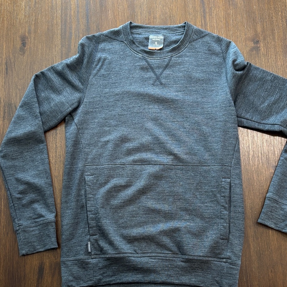 Icebreaker Men's Gray Crewneck Sweater